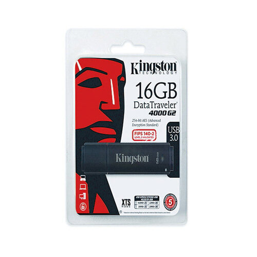 Kingston DataTraveler 16GB USB 3.0 Encrypted Memory Stick Hunt Office