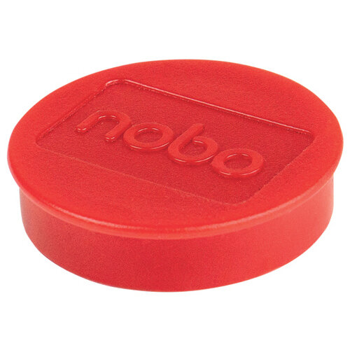Nobo Magnetic Whiteboard Magnets – 10 Pack, 24mm Colored Round Magnets, Holds Up To 4 A4 Sheets