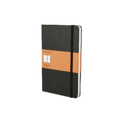 Black Moleskine Soft Cover Notebook 192 Pages, A5, Compact, Portable