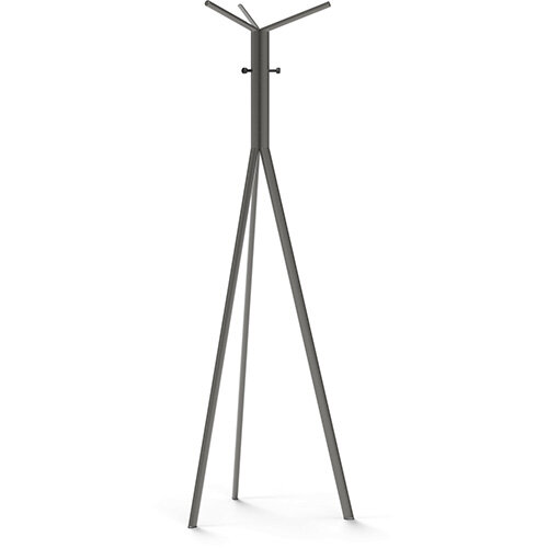 SEVEN Grey Coat Stand with Black Hooks Hunt Office Ireland