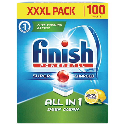 Finish All In 1 Dishwasher Tabs Lemon Pack of 100 3050449 Hunt Office Ireland