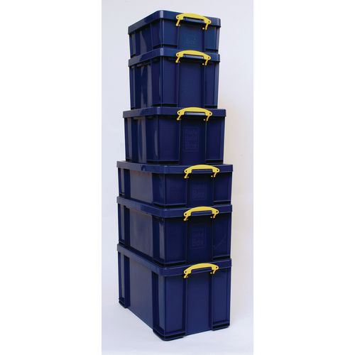 Box Really Useful 50 Litre Capacity Opaque Blue (Carded) Hunt Office Ireland