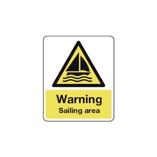 Sign Warning Sailing Area600X200 Vinyl - Hunt Office Ireland
