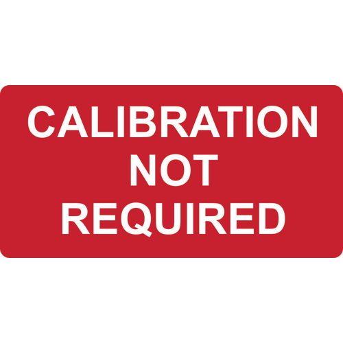 Calibration Not Required Labels (50x25mm Roll Of 250) Hunt Office Ireland