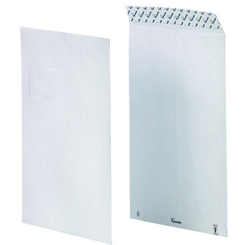 Tyvek Envelope 229x324mm C4 Window White Pack of 100 11796 Hunt