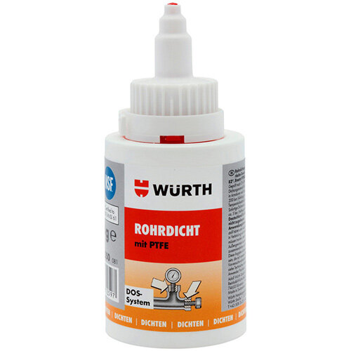 Wurth Lowstrength Pipe Sealant With PTFE PIPSEALDOSPTFE50G Ref. 0893511050 44ml Hunt