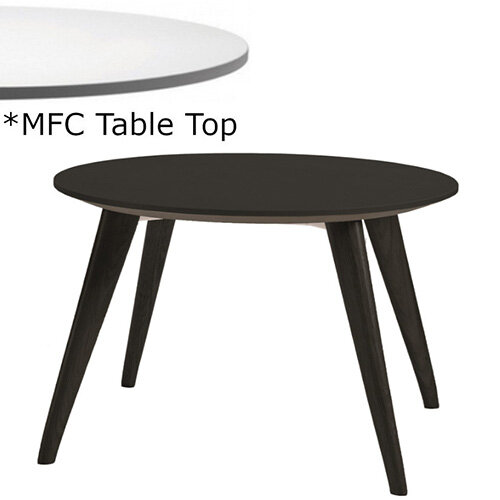 Frovi YAK Round Coffee Table With Black Oak Frame & MFC Top