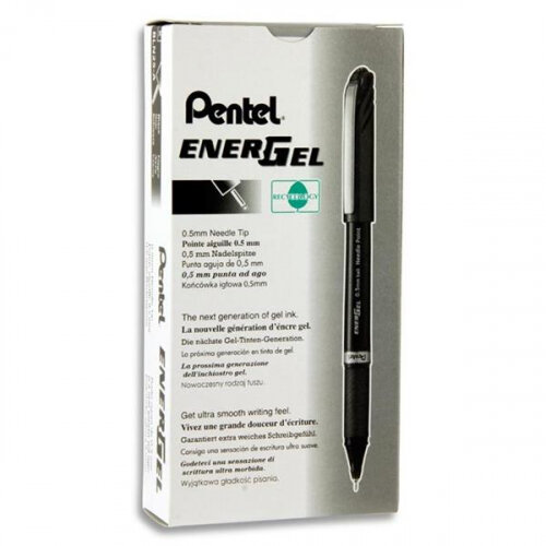PENTEL ENERGEL NEEDLE TIP GEL PEN BLACK Hunt Office Ireland