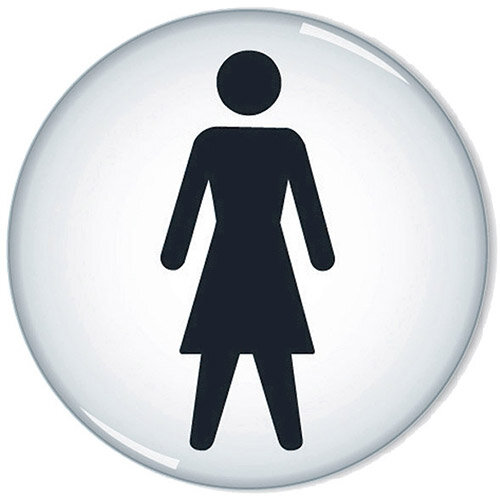 Dames Sign General Domed Sign - Women