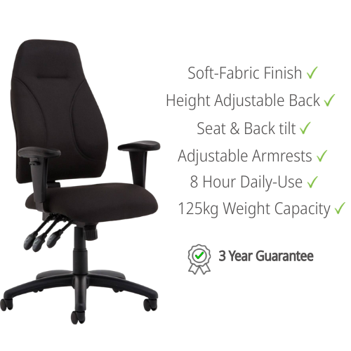 Executive Chair Office Chair Ergonomic Adjustable Arms CLATINA