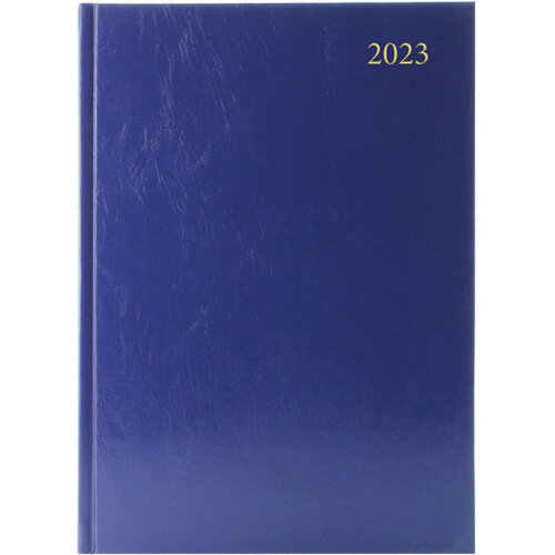 Desk diary day per page a4 blue 2023 kfa41bu23 huntoffice ireland