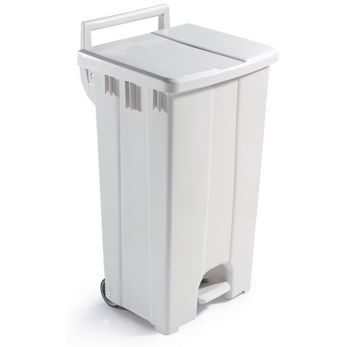 Plastic Pedal Bin with Lid 90 Litre Grey 357001 Hunt Office Ireland