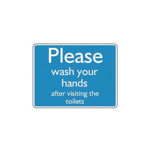 Rigid PVC Plastic Information Sign Please Wash Your Hands After ...