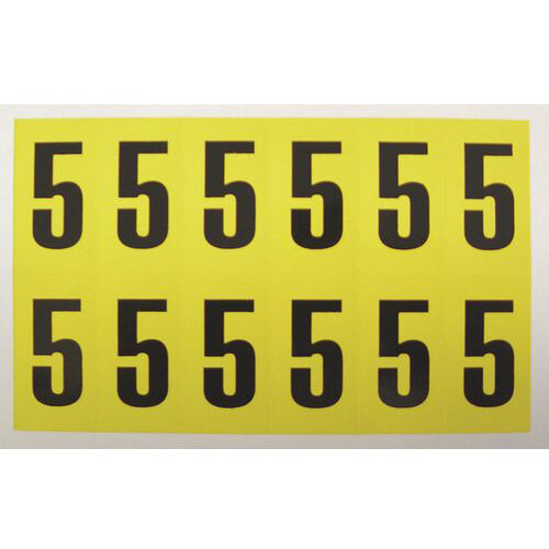 Adhesive Label Bin Sticker Number 5 H90Xw38mm 6 Characters Per Sheet ...