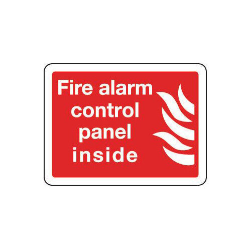 Self Adhesive Vinyl Fire Alarm Control Panel Inside Sign - Hunt Office ...