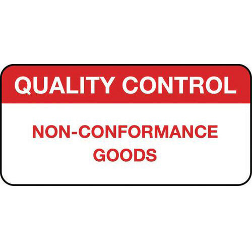 Quality Management Labels Quality Control Non Conformance Goods Roll Of