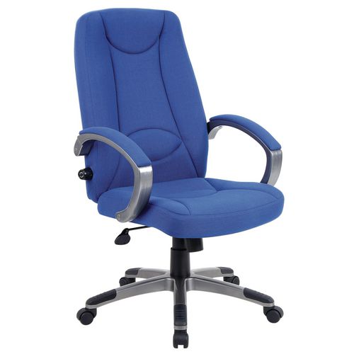 High Back Fabric Managers Office Chair Blue Hunt Office Ireland