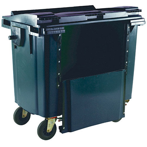 Wheelie Bin 770 Litre 4 Wheels with Drop Down Front Grey 124581 Hunt