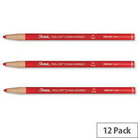 Sharpie China Marker Pencil Red Peel-off Unwraps to Sharpen Pack 12 Sharpie China Marker Pencil Red Peel-off Unwraps to Sharpen Pack 12