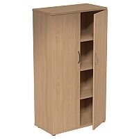 Medium Tall Cupboard with Adjustable Shelves and Floor-leveller Feet W800xD420xH1490mm Beech Kito Medium Tall Cupboard with Adjustable Shelves and Floor-leveller Feet W800xD420xH1490mm Beech Kito