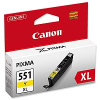 Canon CLI-551XL Y ( 6446B001 ) Yellow High Yield Ink Cartridge Original - for PIXMA iP8750, iX6850, MG5550, MG5650, MG5655, MG6450, MG6650, MG7150, MG7550, MX725, MX925