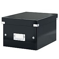 Leitz Click and Store Collapsible Archive Box Small For A5 Black Ref 60430095 Leitz Click and Store Collapsible Archive Box Small For A5 Black Ref 60430095