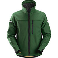 Snickers 1200 AllroundWork, Soft Shell Jacket Forest Green - Black Size: XS Regular