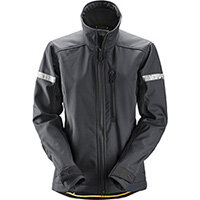 Snickers 1207 AllroundWork, Women's Soft Shell Jacket Steel Grey - Black Size: XS Regular