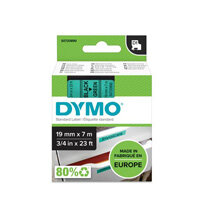 DYMO D1 Removable Adhesive Labels, Black on Green, 19mm x 7m 45809 (Ref S0720570) - Durable Labels for LabelMANAGER and LabelPOINT