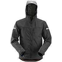 Snickers 1229 AllroundWork Softshell Jacket with Hood Size M Black