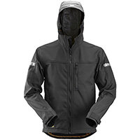 Snickers 1229 AllroundWork Softshell Jacket with Hood Size L Black