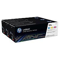 HP 131A  Laserjet Toner 3 Pack Cyan Magenta Yellow U0SL1AM - HP 131 A
