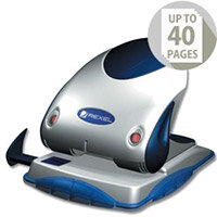 Rexel P240 Punch 2 Hole Heavy Duty Silver and Blue with Nameplate 40 Sheets Rexel P240 Punch 2 Hole Heavy Duty Silver and Blue with Nameplate 40 Sheets