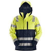 Snickers 1360 ProtecWork Hi-Vis Waterproof Shell Jacket Class 2 Size M Long Yellow & Navy Snickers 1360 ProtecWork Hi-Vis Waterproof Shell Jacket Class 2 Size M Long Yellow & Navy