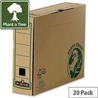 Fellowes R-Kive Earth A4 Transfer File Recycled FSC Tabseal Lid Pack 20 Fellowes R-Kive Earth A4 Transfer File Recycled FSC Tabseal Lid Pack 20