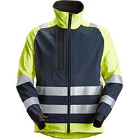 Snickers 1539 AllroundWork, High-Vis Unlined Jacket CL 2 High Visibility Yellow - Navy Size: XS Regular