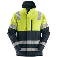 Snickers 1560 ProtecWork High-Vis Work Jacket Class 1 Size M Long Yellow & Navy