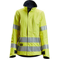 Snickers 1567 ProtecWork, Womans Jacket, High-Vis Class 3 High Visibility Yellow - Navy Size: XS