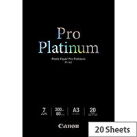 Canon Photo Paper Pro Platinum - A3 (297 x 420 mm) - 300 g/m² - 20 sheet(s) photo paper - for PIXMA Pro9000, Pro9500