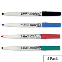 Bic Velleda 1741 White Board Markers Assorted Bullet Tip Wallet 4 Bic Velleda 1741 White Board Markers Assorted Bullet Tip Wallet 4