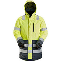 Snickers 1830 AllroundWork, High-Vis Waterproof Parka Class 3 High Visibility Yellow - Steel Grey Size: XS Snickers 1830 AllroundWork, High-Vis Waterproof Parka Class 3 High Visibility Yellow - Steel Grey Size: XS