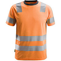 Snickers 2530 AllroundWork High-Vis T-Shirt Class 2 High Visibility Orange - Size: XS