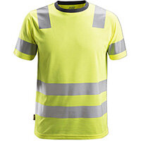 Snickers 2530 AllroundWork High-Vis T-Shirt Class 2 High Visibility Yellow - Size: XS