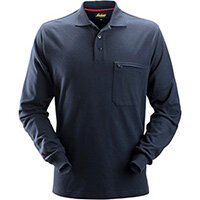 Snickers 2660 ProtecWork Long Sleeve Polo Shirt Navy - Size: S