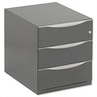 Bisley Wave Mobile Pedestal 3 Stationery Drawers 495H Grey WVA59MSSS-F4 Bisley Wave Mobile Pedestal 3 Stationery Drawers 495H Grey WVA59MSSS-F4