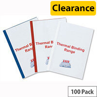 GBC Thermal Binding Covers 1.5mm Front PVC Clear Back Leathergrain A4 Red IB451201 Pack 100