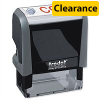 Trodat Copy Stamp Self Inking Red Symbol and Blue Wording 18 x 46mm