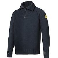 Snickers 2905 ½-Zip Wool Sweater Size M Navy