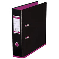 Elba MyColour Lever Arch File 80mm Polypropylene A4 Black and Pink