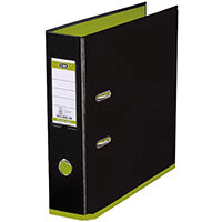 Elba MyColour Lever Arch File 80mm Polypropylene A4 Black and Lime Elba MyColour Lever Arch File 80mm Polypropylene A4 Black and Lime